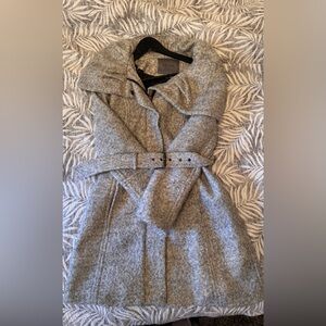 Zara Gray Belted Coat